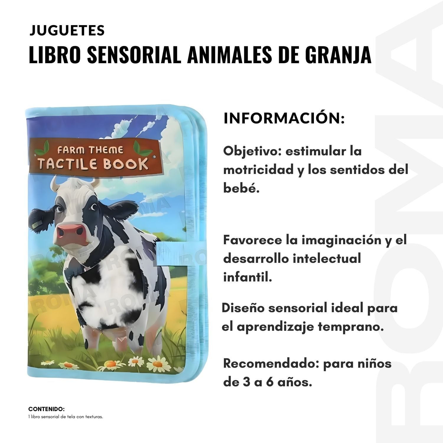 LIBRO SENSORIAL ANIMALES DE GRANJA - 2