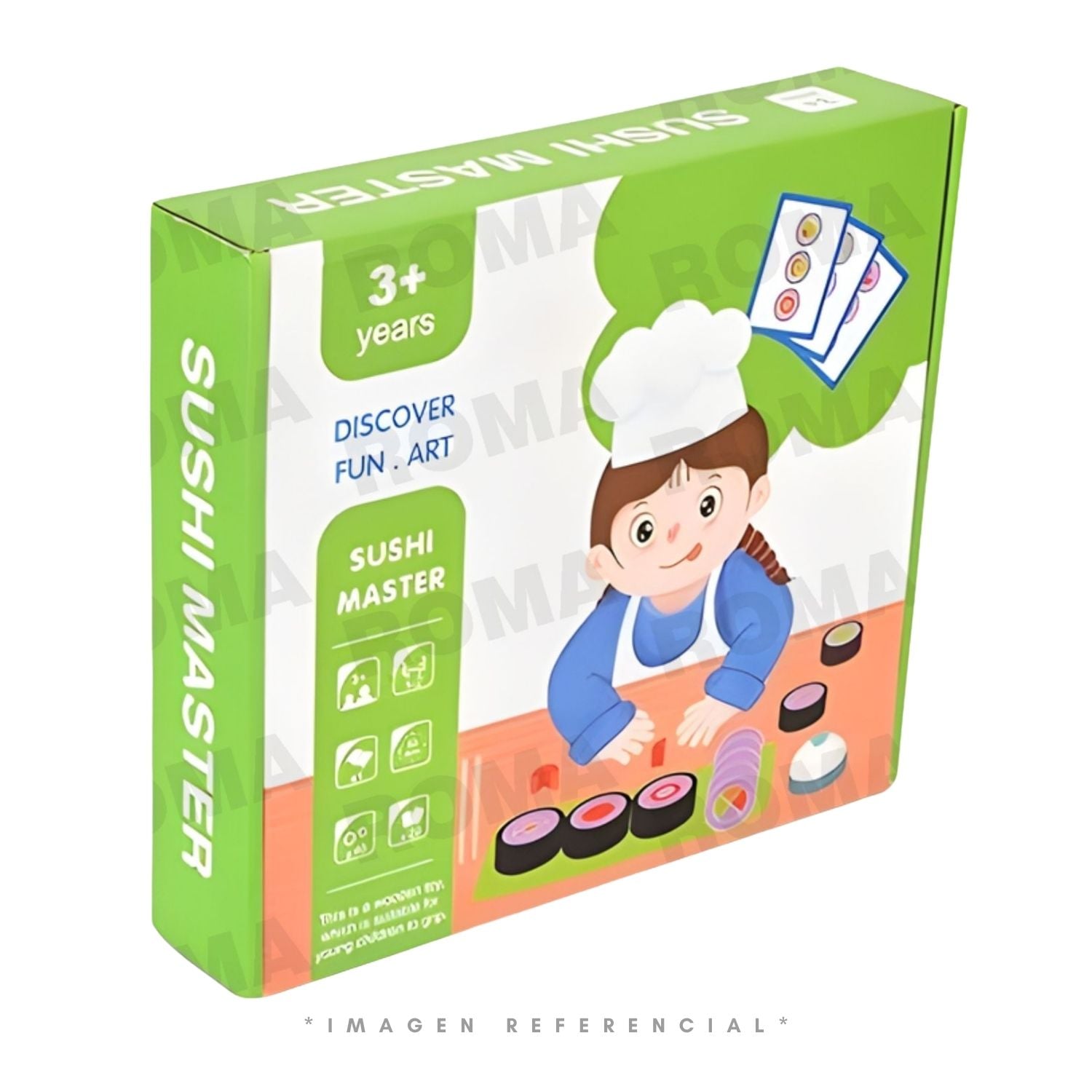 JUEGO DE COMIDA JAPONESA SUSHI MADERA - 1
