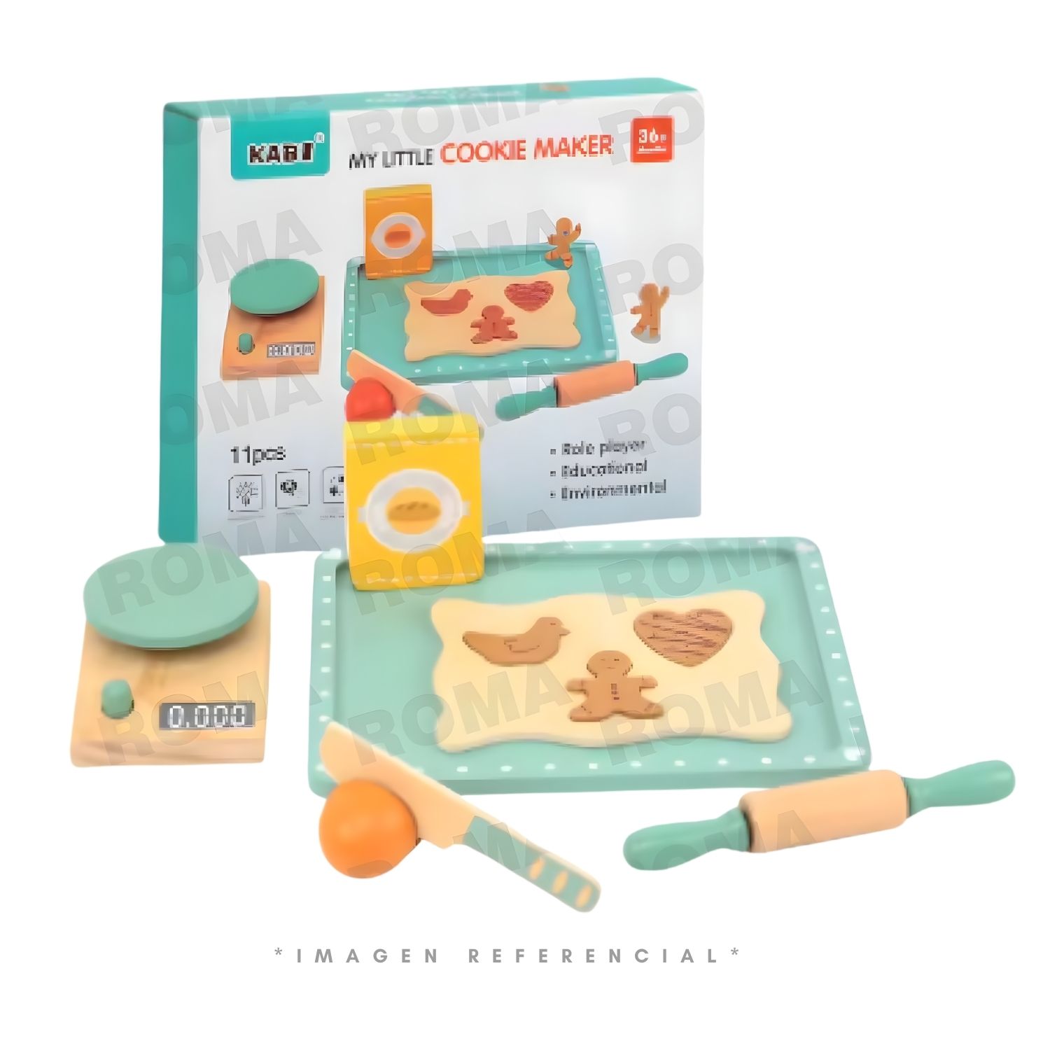 JUEGO GALLETERA DE MADERA - 1