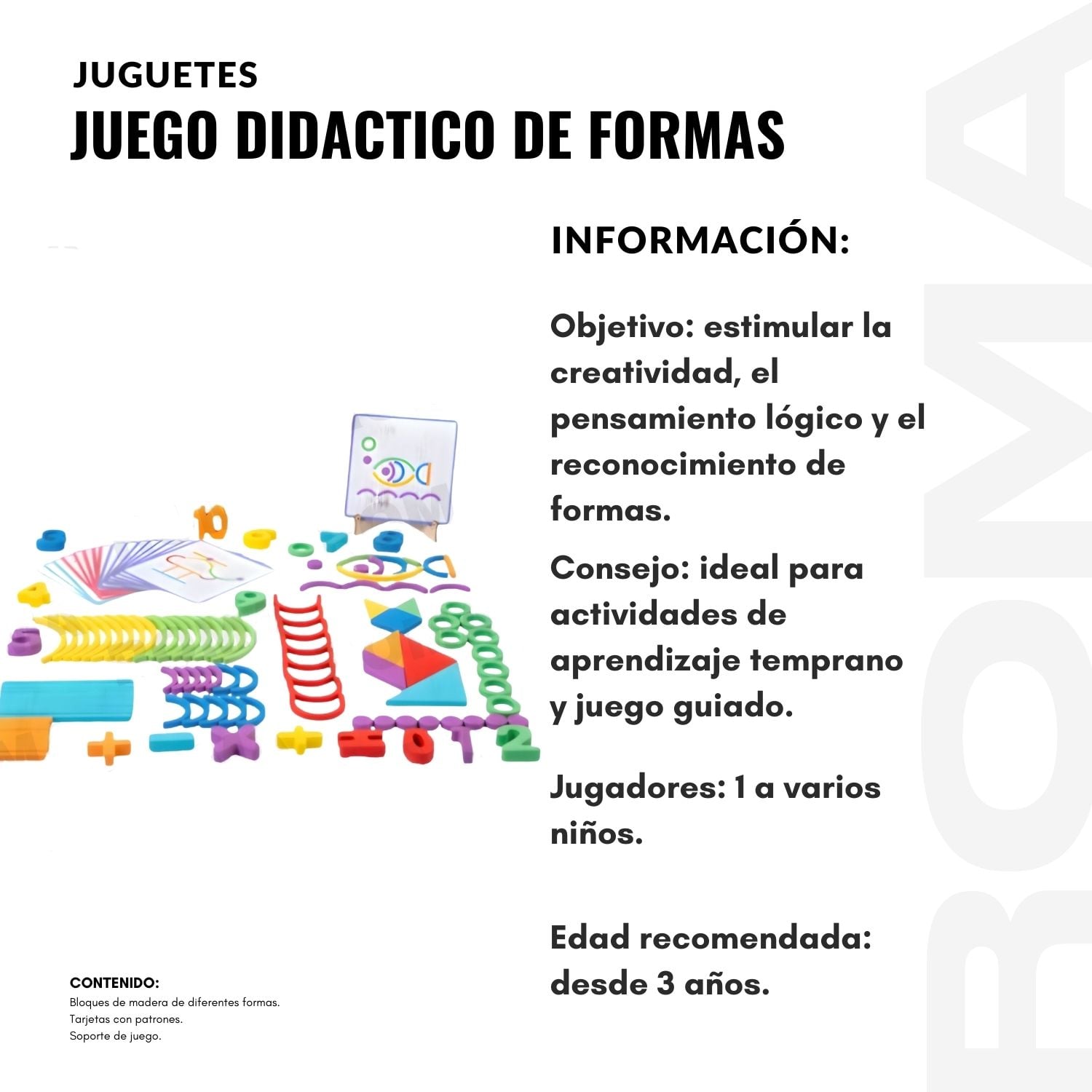JUEGO DIDACTICO DE FORMAS MONTESSORI - 2