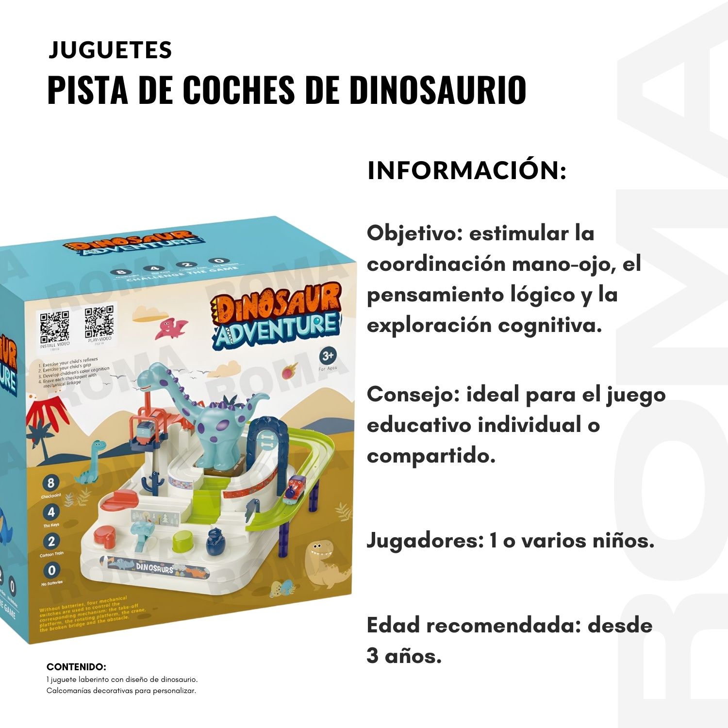 PISTA DE COCHES DE DINOSAURIO - 2