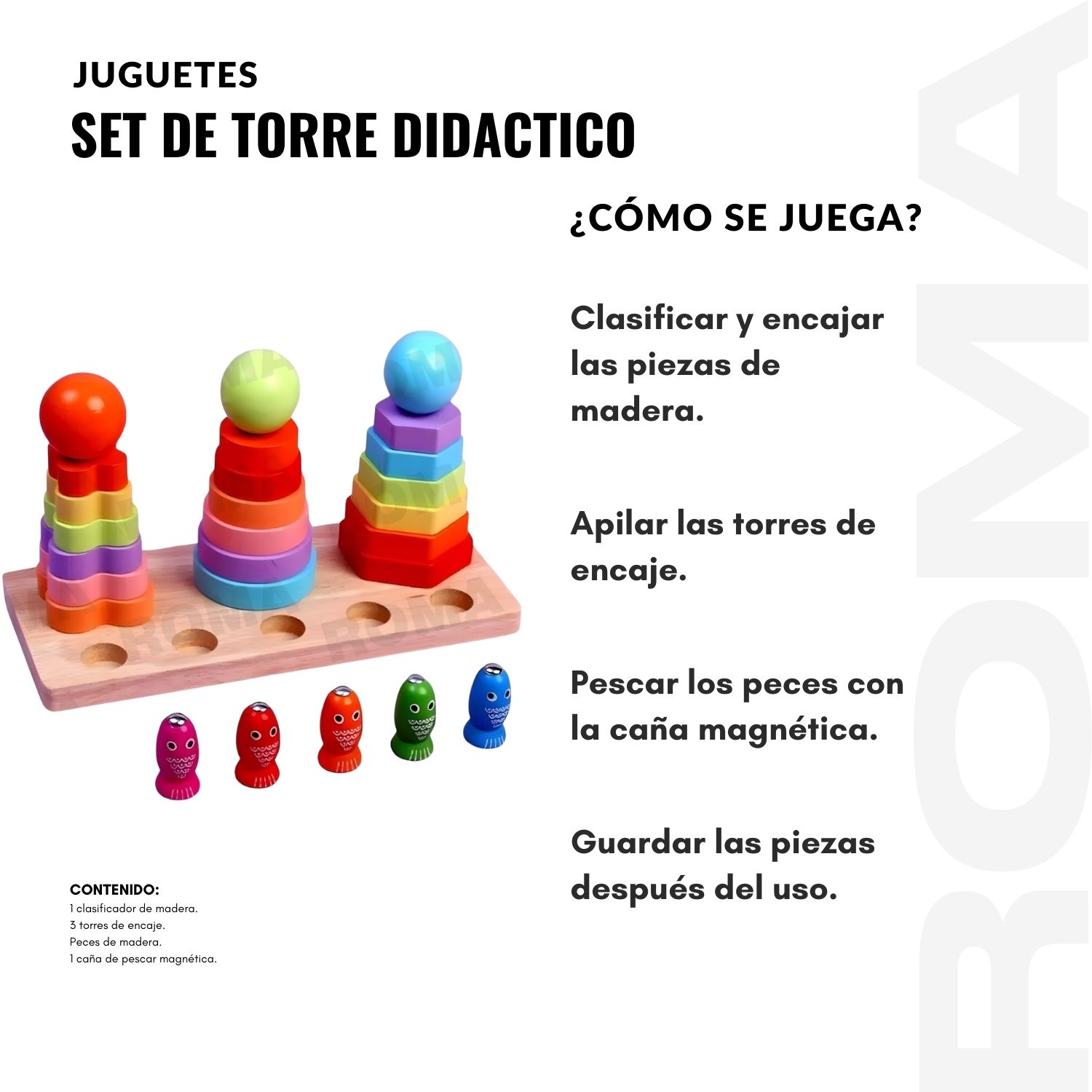 SET DE TORRE DIDACTICO CON PESCA - 3