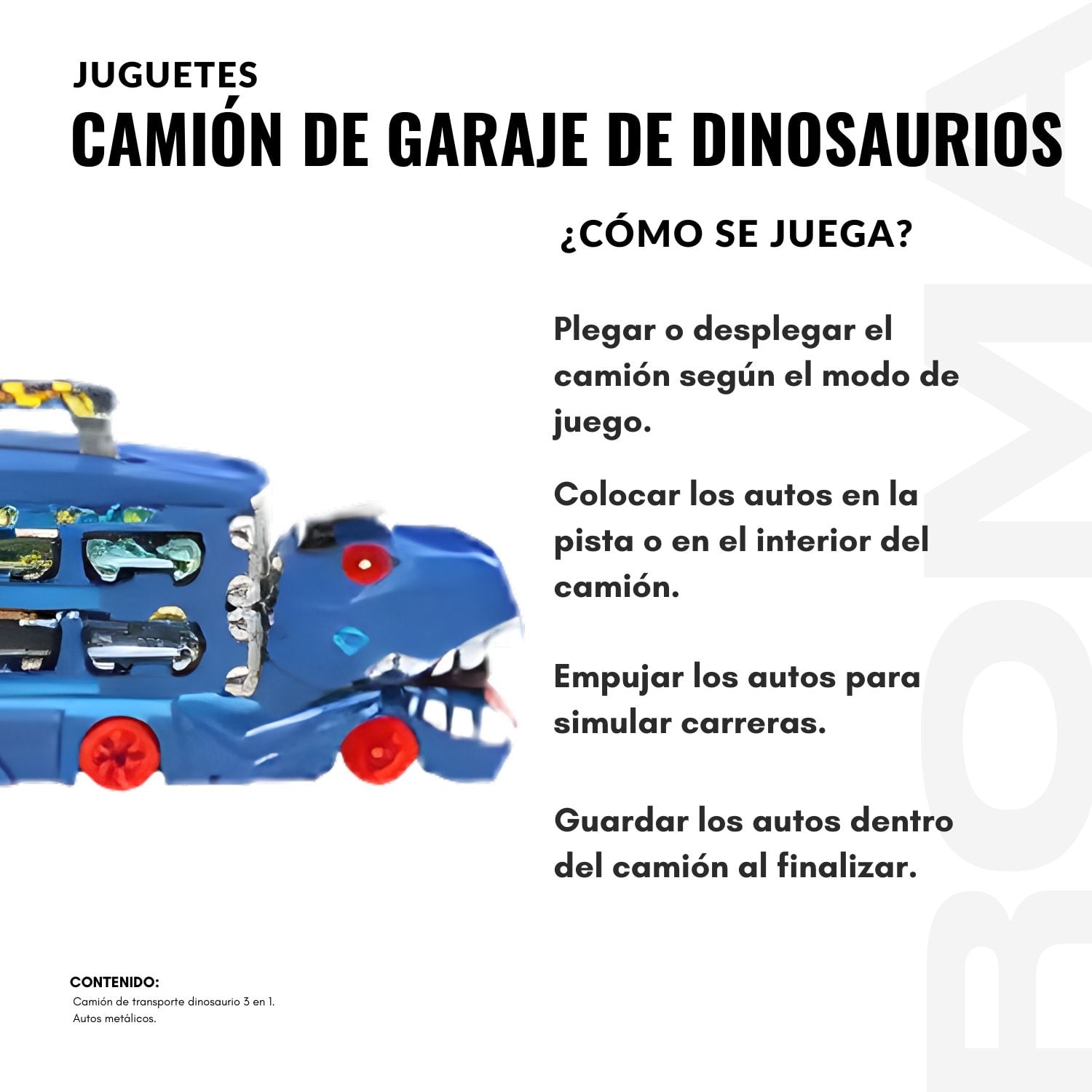 CAMIÓN COME CARROS DE DINOSAURIOS - 3