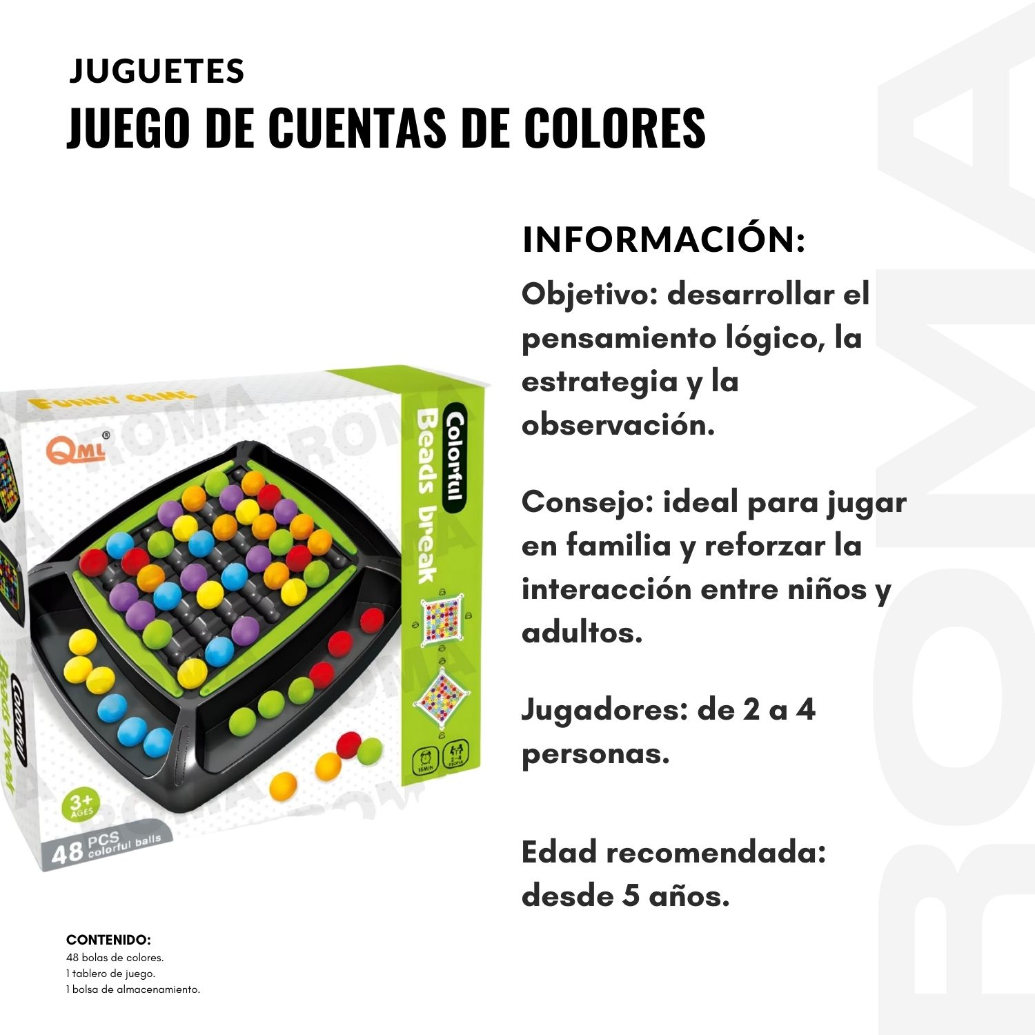 JUEGO DE CUENTAS DE COLORES - 2