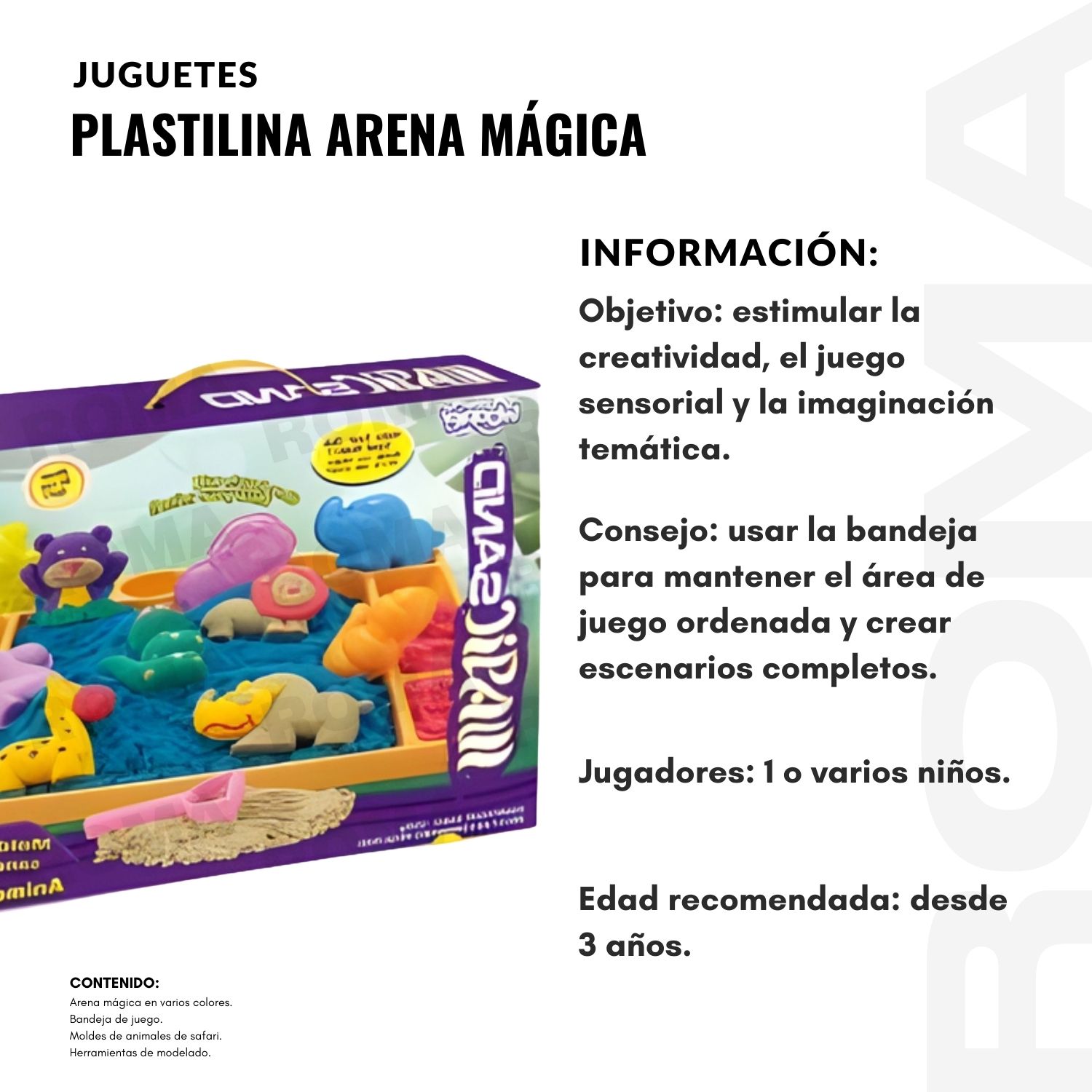 PLASTILINA ARENA MÁGICA 500GR - JUEGO DIDÁCTICO - 2