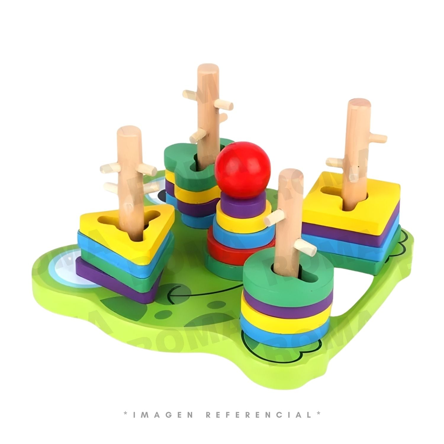 JUEGO DE ENCAJE GEOMÉTRICO - RANA - 1