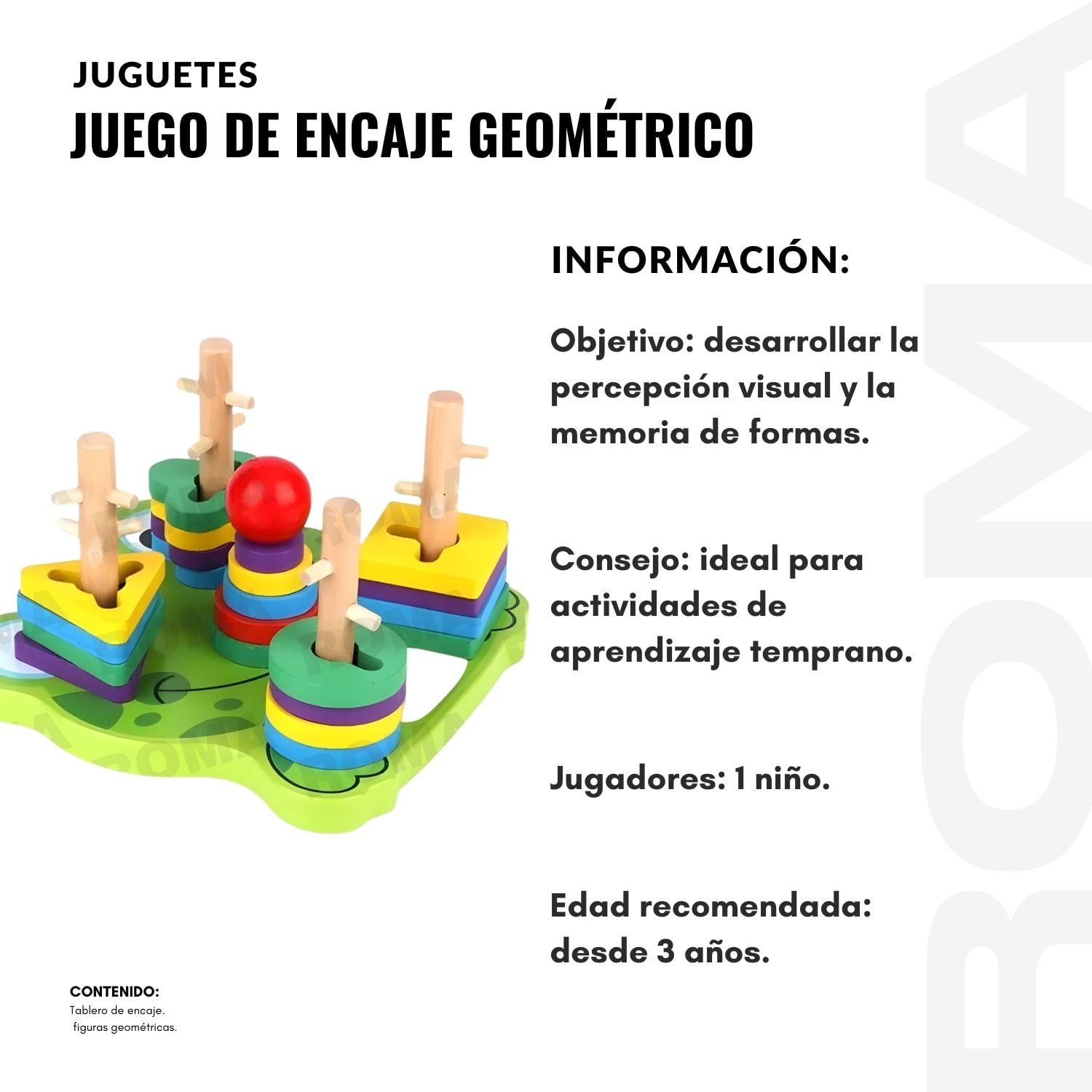 JUEGO DE ENCAJE GEOMÉTRICO - RANA - 2