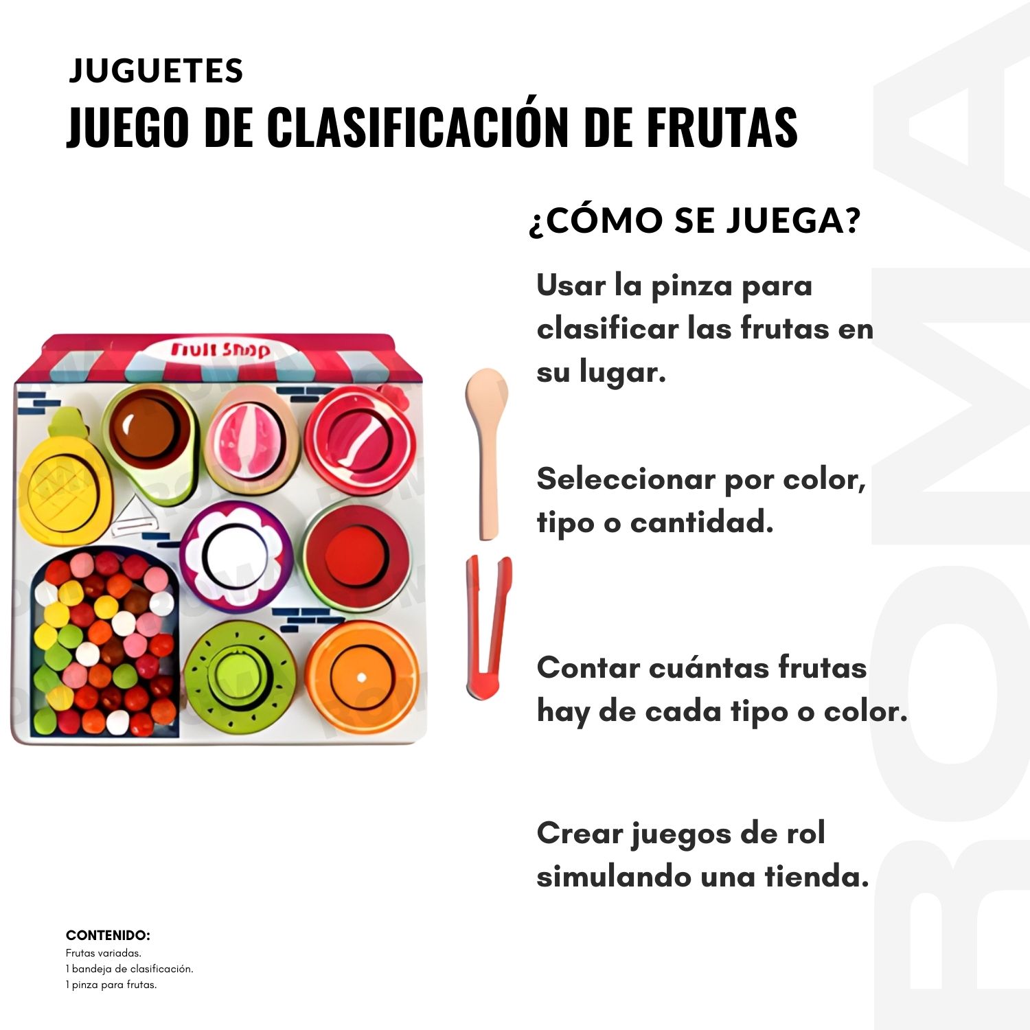 JUEGO DE CLASIFICACIÓN DE FRUTAS - 3