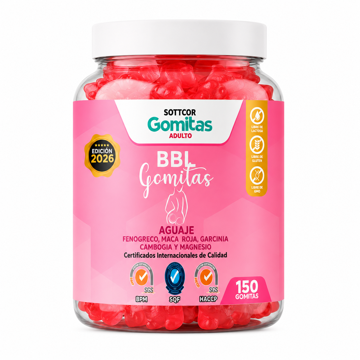 GOMITAS DE AGUAJE BBL ADULTOS SOTTCOR LABS 150 UNIDADES - 1