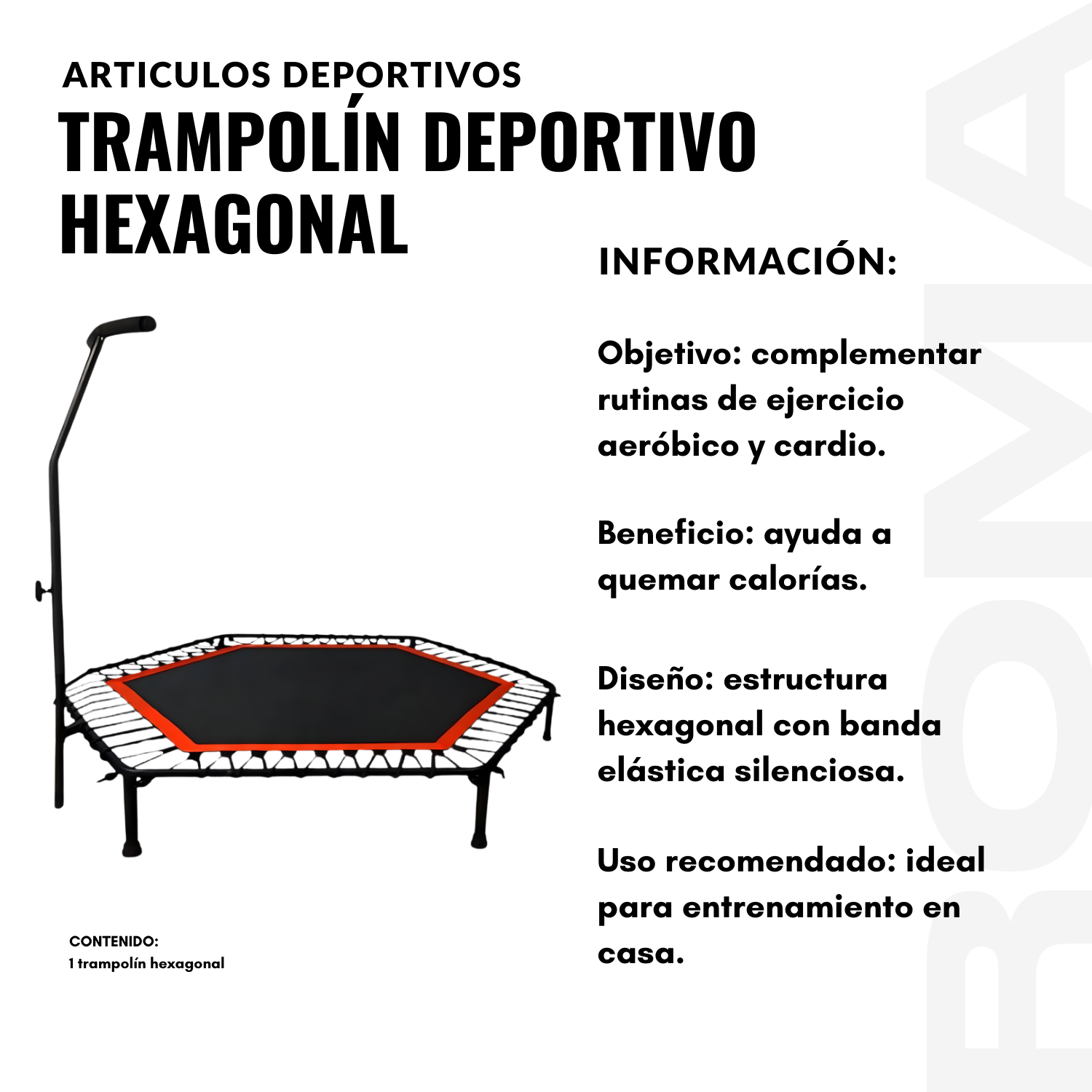 TRAMPOLÍN DEPORTIVO HEXAGONAL - 2