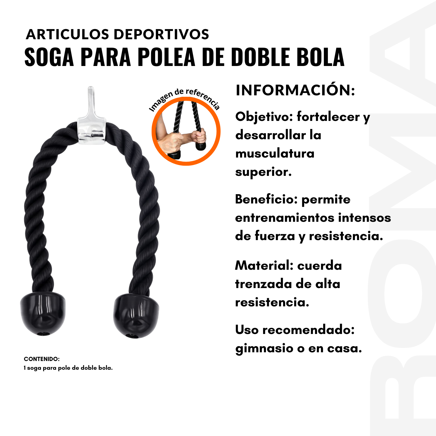SOGA PARA POLEA DOBLE BOLA - 2