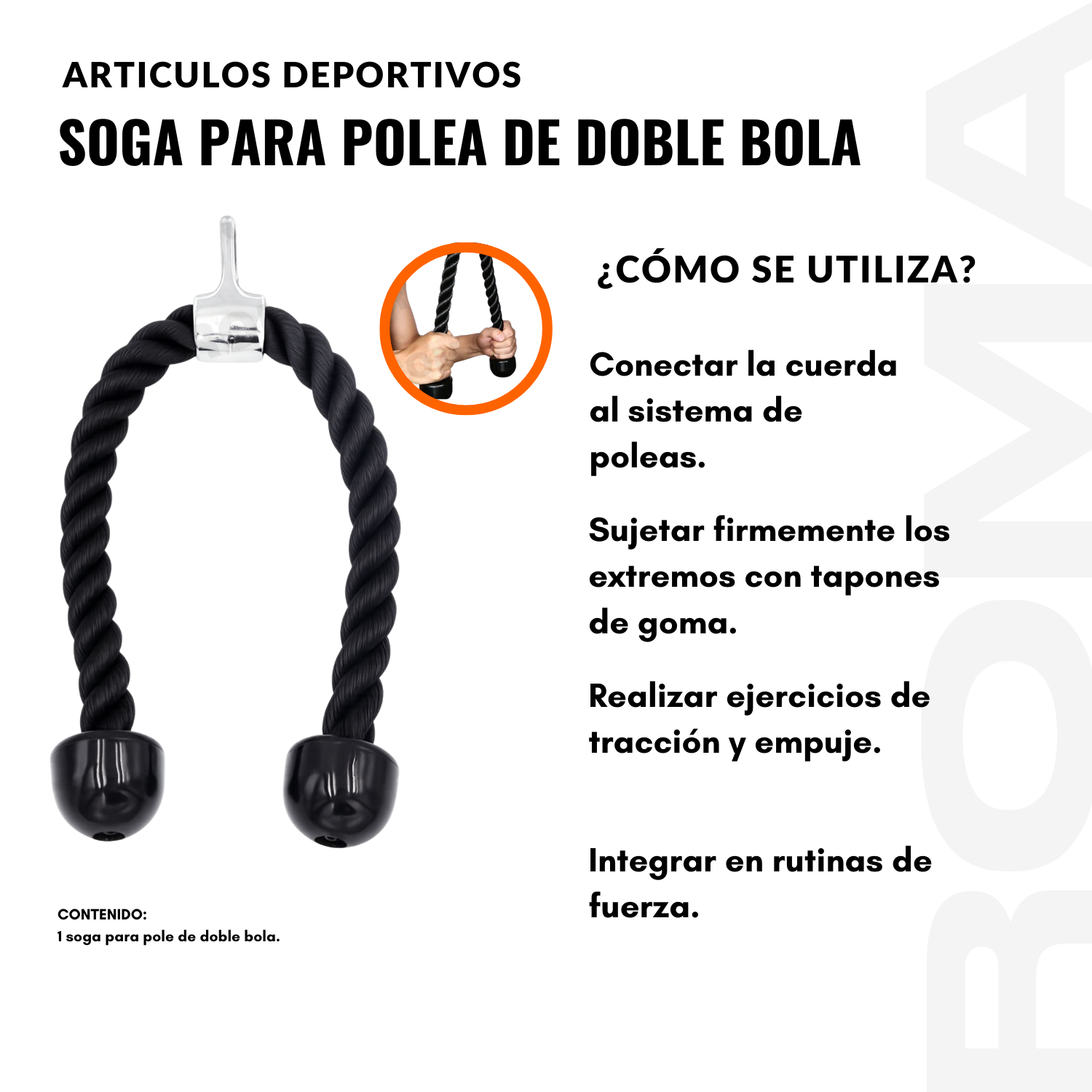 SOGA PARA POLEA DOBLE BOLA - 3