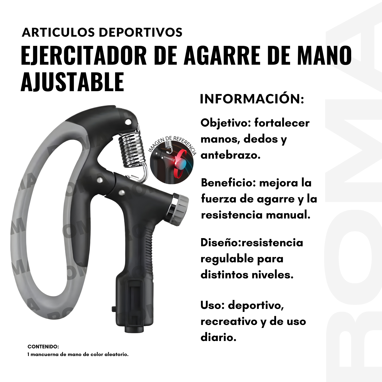 EJERCITADOR DE AGARRE DE MANO AJUSTABLE - 2