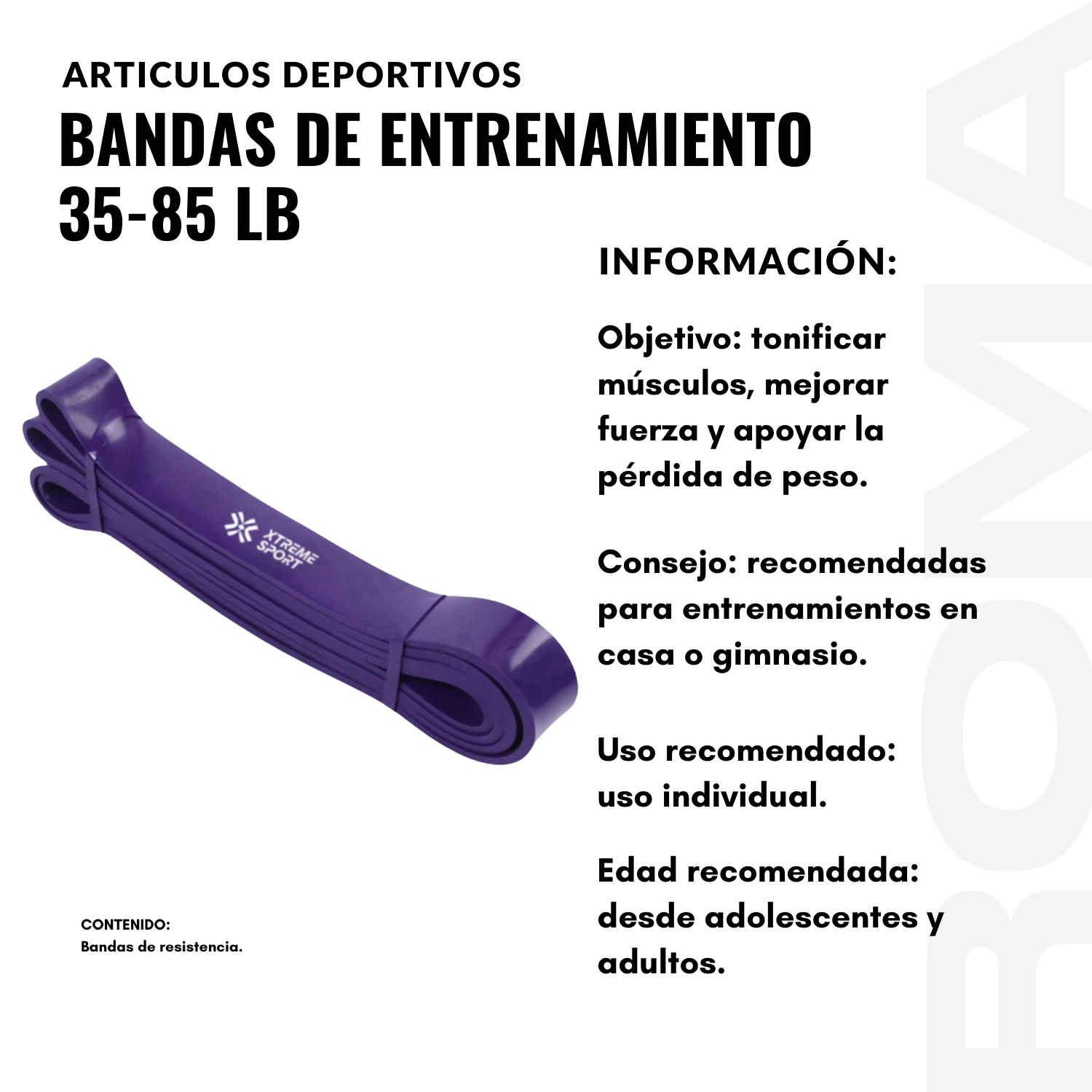 BANDAS DE ENTRENAMIENTO 35-85 LIBRAS - 2