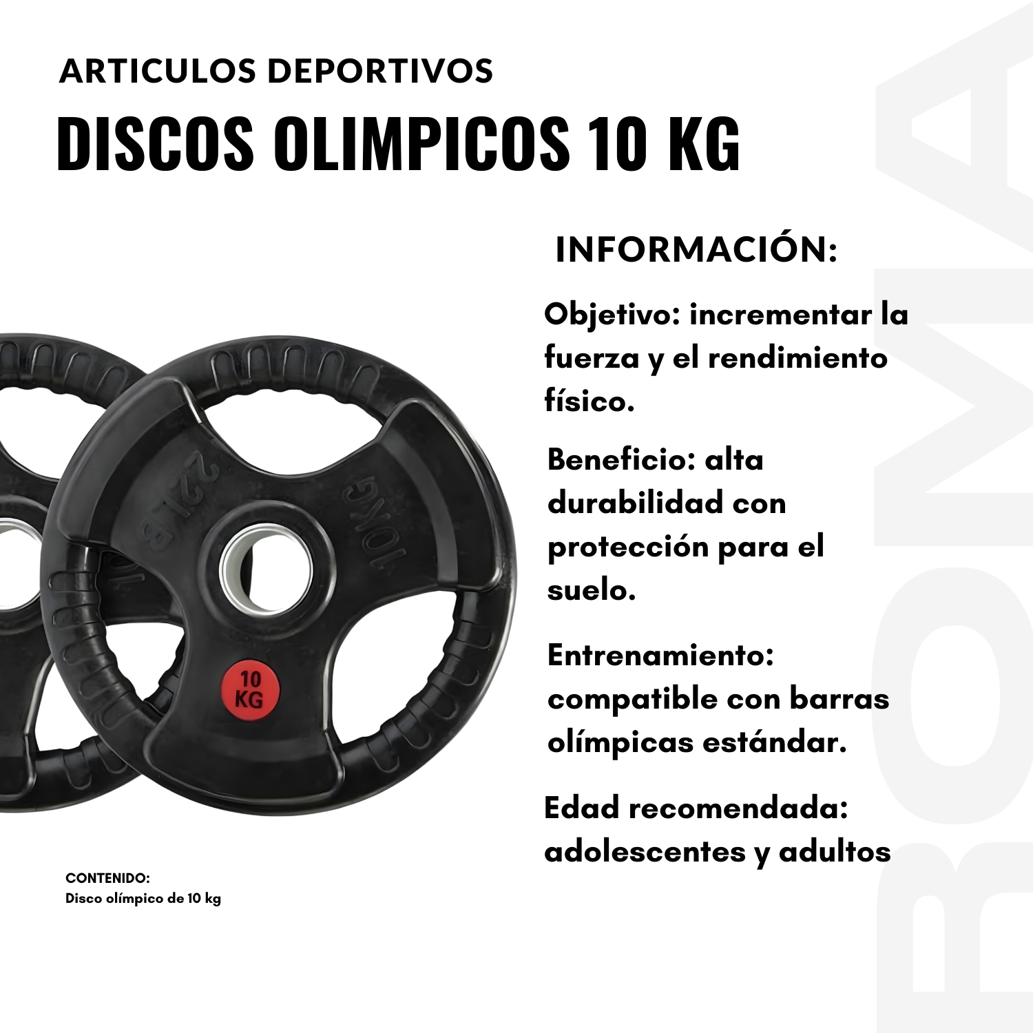 DISCO OLIMPICOS 10 KG - 2