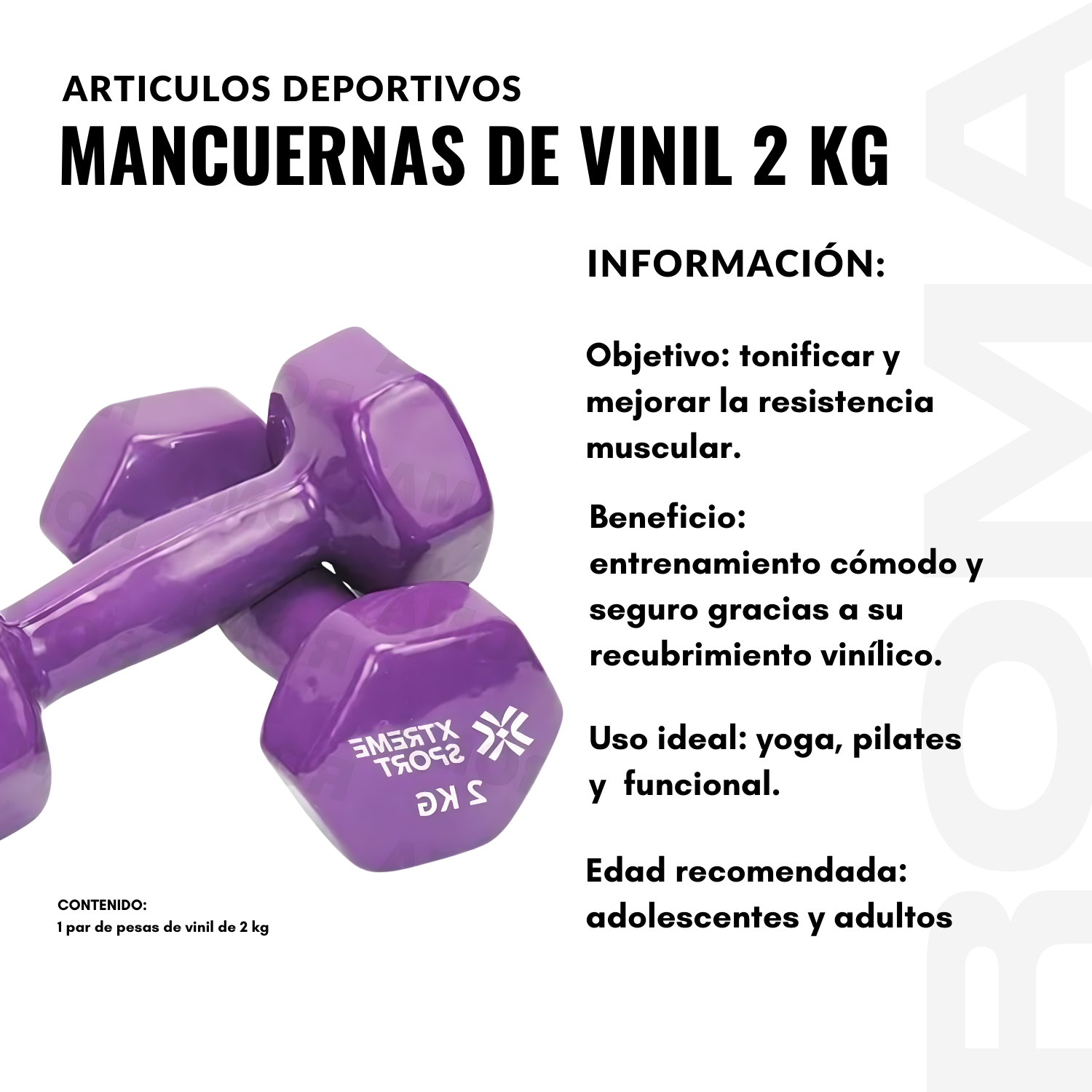 MANCUERNAS DE VINIL 2 KG - 2