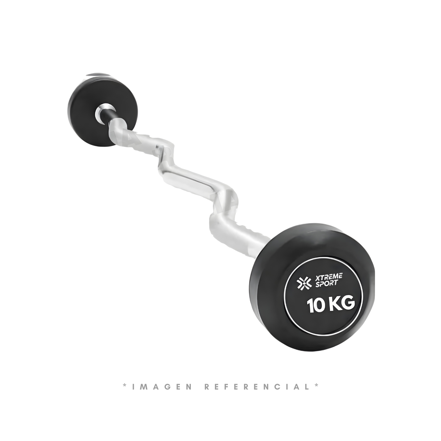 BARRA CURVA ZETA CON PESO FIJO DE 10 KG - 1