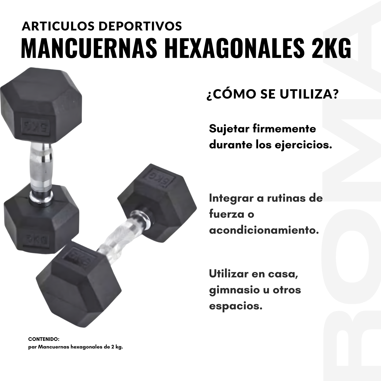 MANCUERNAS HEXAGONALES 2KG - 3
