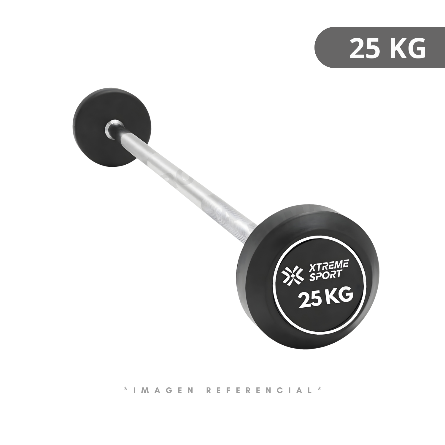 BARRA RECTA CON PESO FIJO DE 25 KG - 1