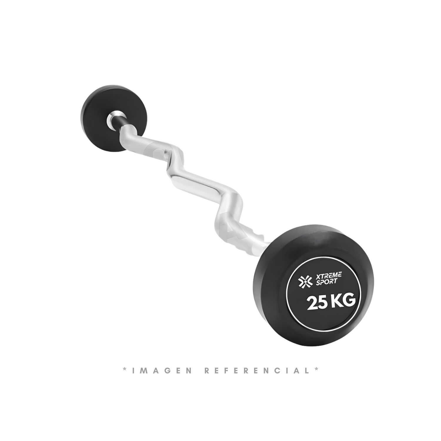 BARRA CURVA ZETA CON PESO FIJO DE 25 KG - 1