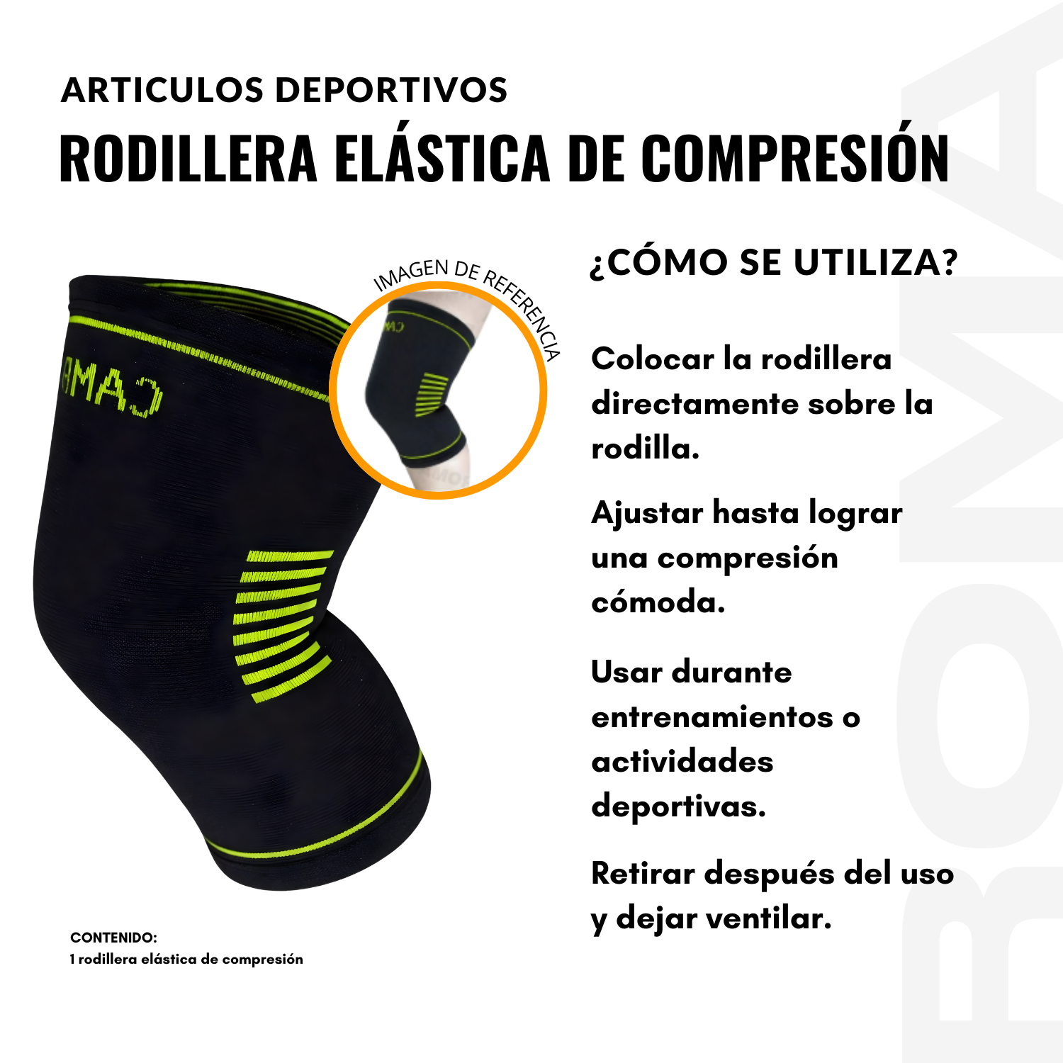 RODILLERA ELÁSTICA DE COMPRESIÓN - 3