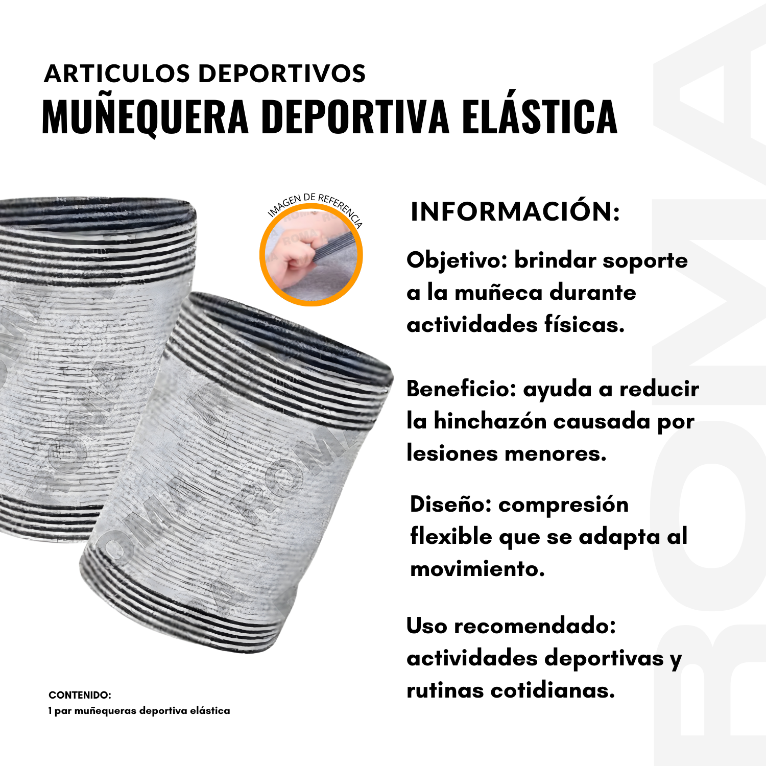 MUÑEQUERA DEPORTIVA ELÁSTICA - 2