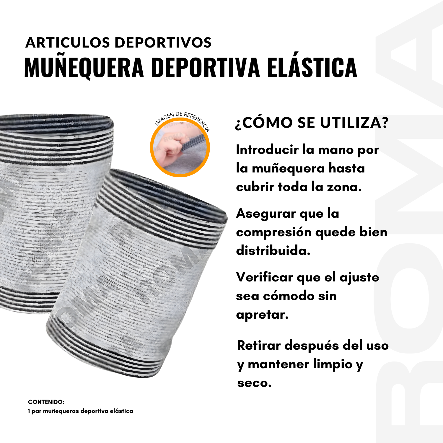 MUÑEQUERA DEPORTIVA ELÁSTICA - 3