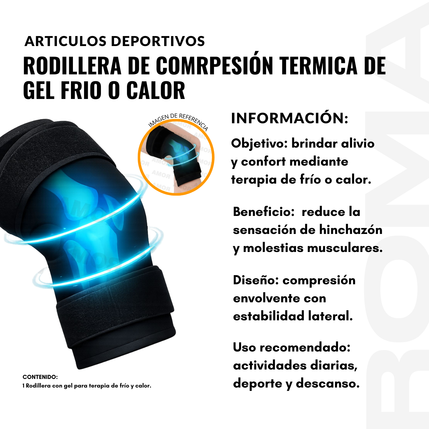 RODILLERA DE COMPRESIÓN TERMICA DE GEL FRIO CALOR - 2