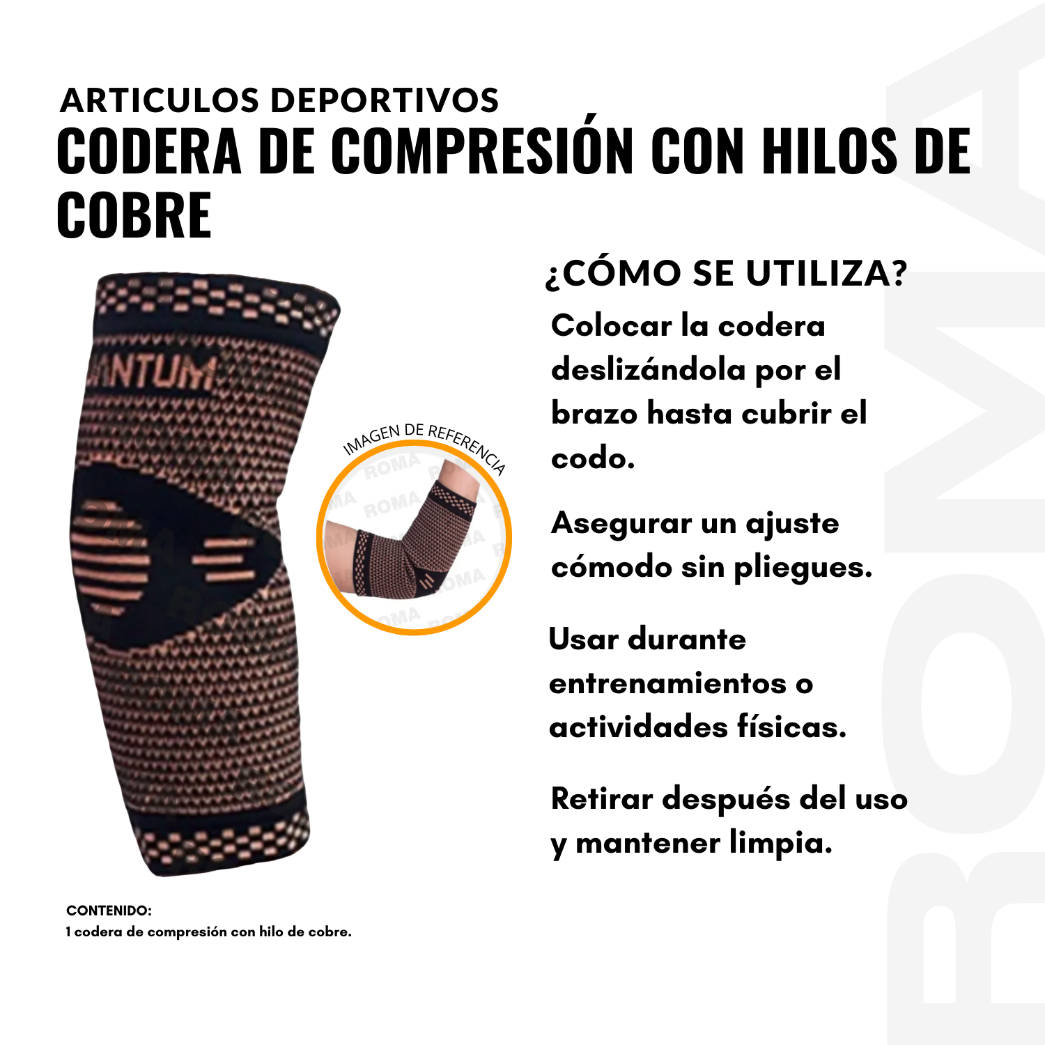 CODERA DE COMPRESIÓN CON HILOS DE COBRE - 3