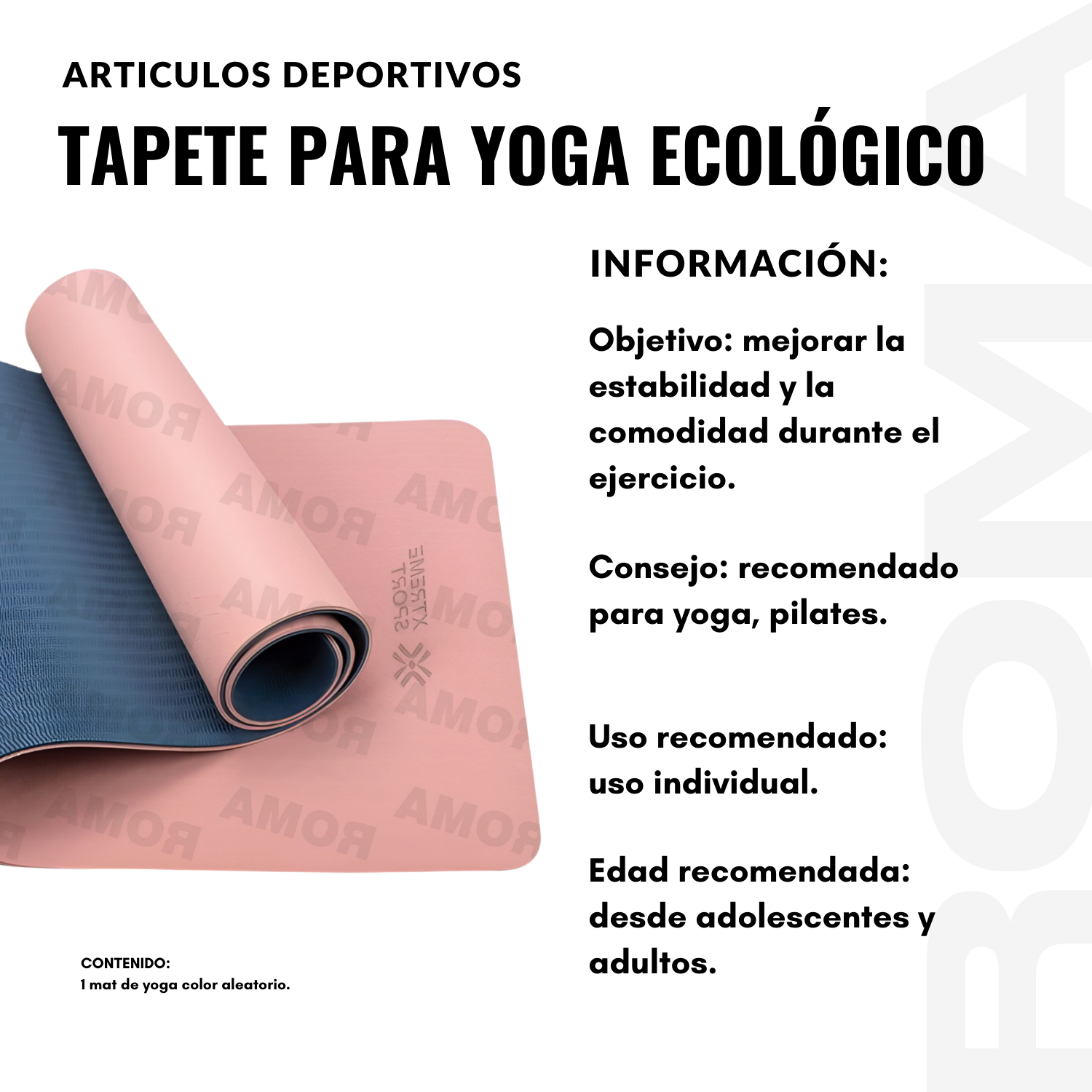 TAPETE MAT PARA YOGA ECOLÓGICO - 2