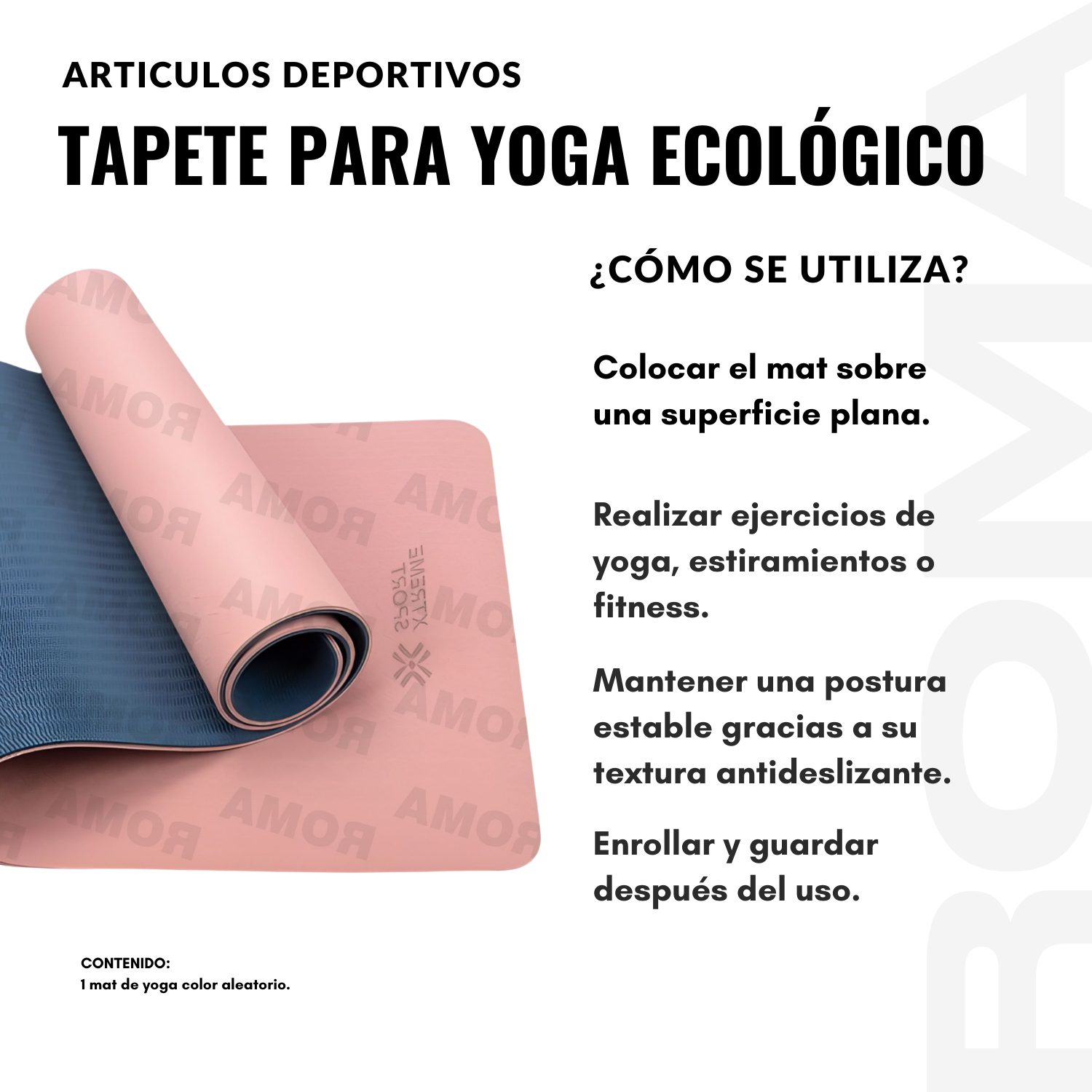 TAPETE MAT PARA YOGA ECOLÓGICO - 3