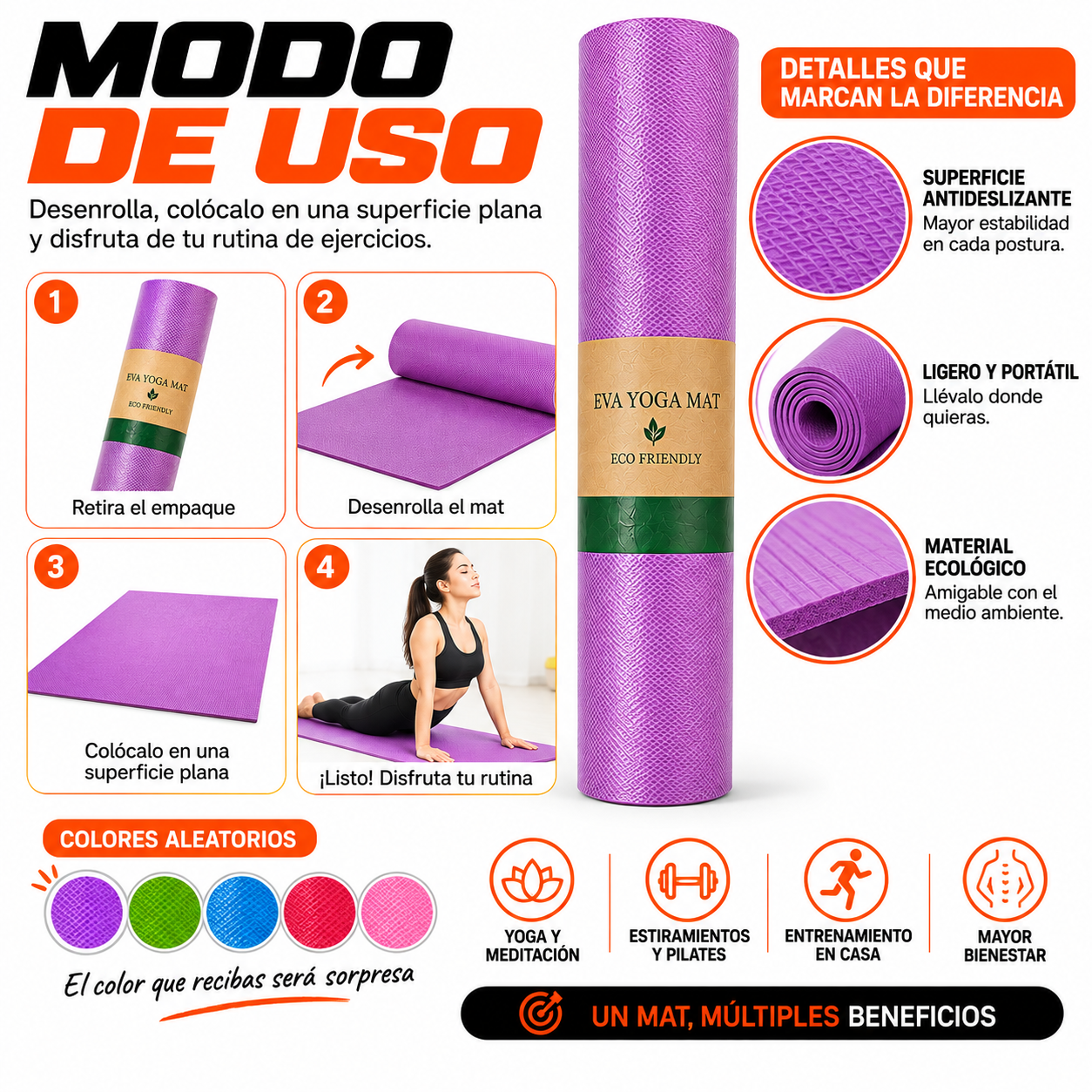 PACK PISTOLA MASAJEADORA 720 Y MAT ECOLOGICO DE YOGA - 5