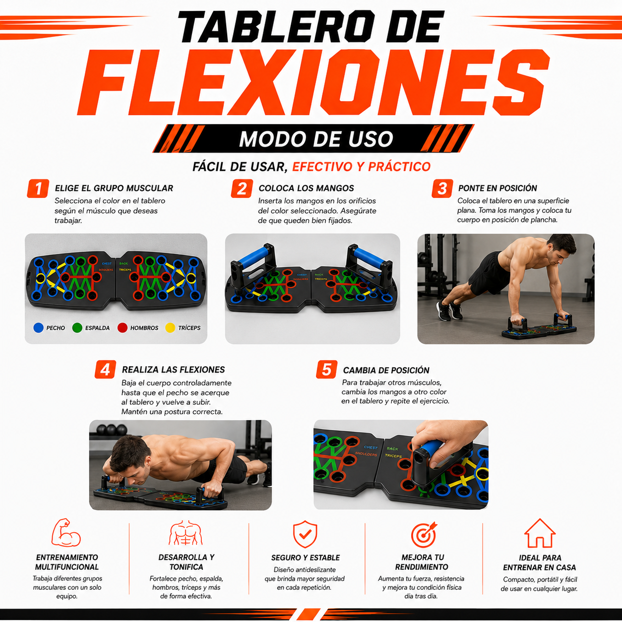 PACK PISTOLA MASAJEADORA 720 Y TABLERO DE FLEXIONES - 5