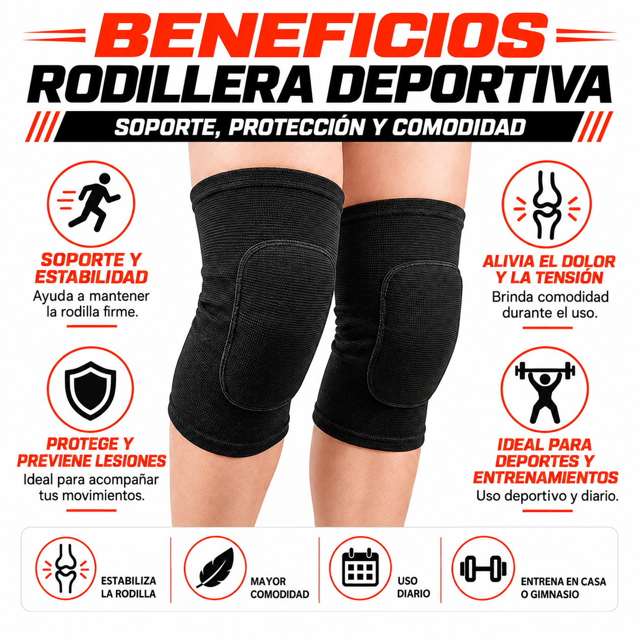 PACK PISTOLA MASAJEADORA 720 Y RODILLERA DEPORTIVA - 4