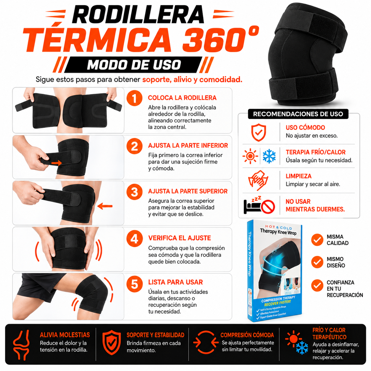 PACK PISTOLA MASAJEADORA 720 Y RODILLERA TERMICA 360 GRADOS - 5