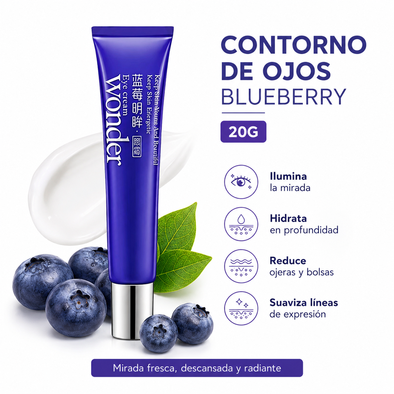 CONTORNO DE OJOS BLUEBERRY 20G BIOAQUA - 1