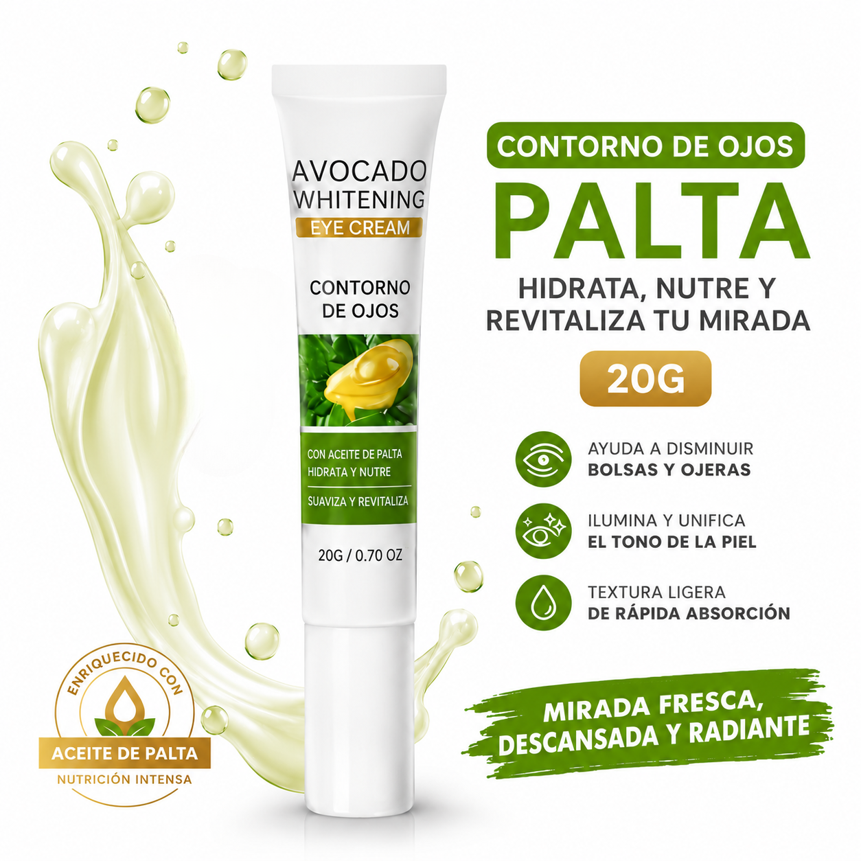 CONTORNO DE OJOS PALTA 20G BIOAQUA - 1