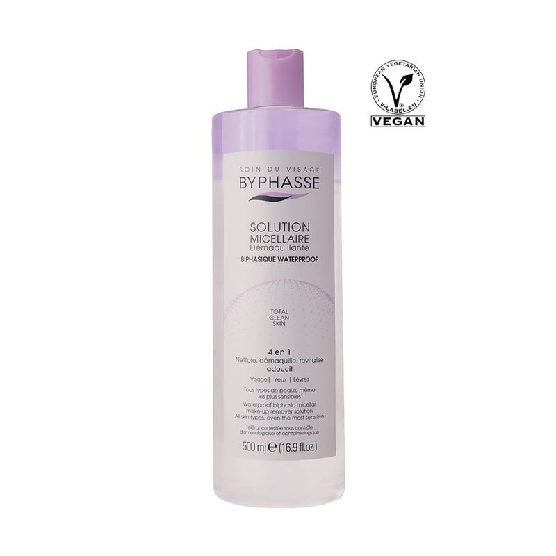 AGUA MICELAR BIFÁSICA WATERPROOF 500ML BYPHASSE - 1