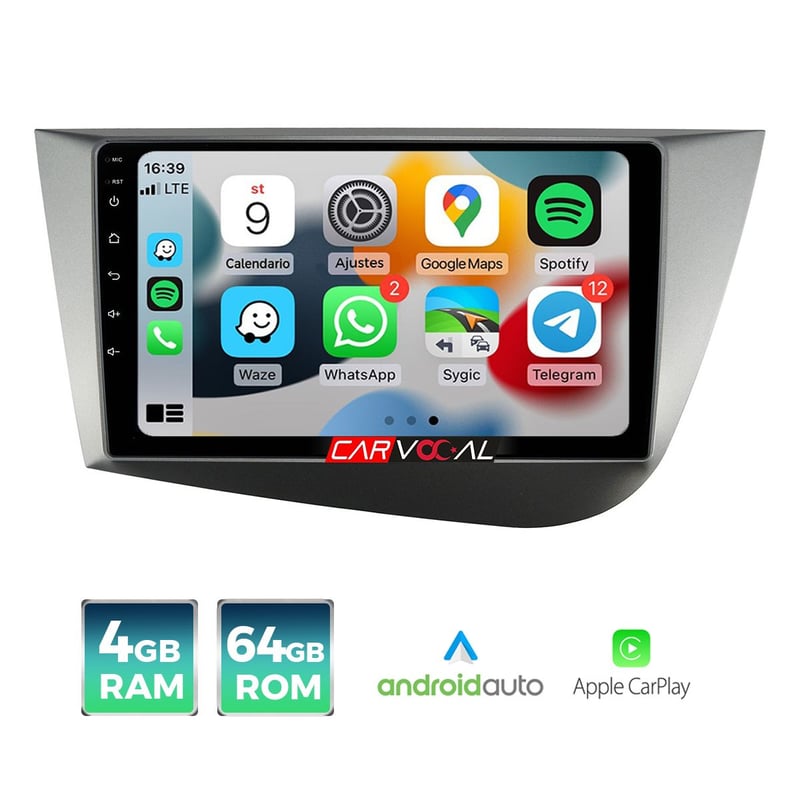 Cornice Radio 2 DIN YUNTX Per Seat Leon (2005-2012), Altea (2004-2015) E Toledo (2004-2009) – Mascherina Autoradio In Plastica Nero - 3