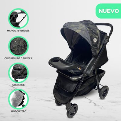 COCHE CUNA BABY HAPPY NEW VALENCIA ROSADO DE LUJO GRAFFITI - 1