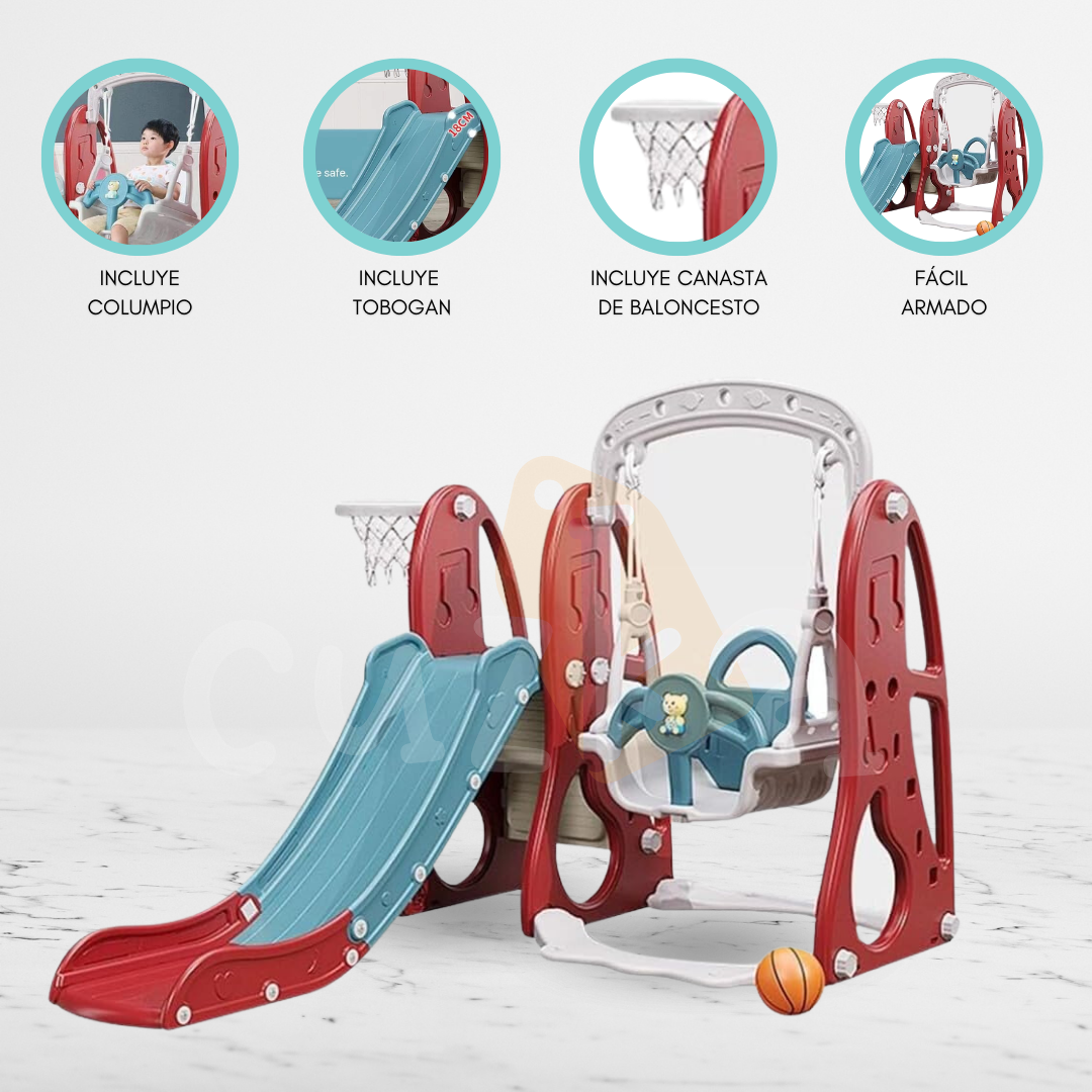 Asiento Balancín De Plástico Azul Para Niños – Columpio Con Cuerda Ajustable De 90-150 Cm, Resistente Hasta 70 Kg, Para Jardín