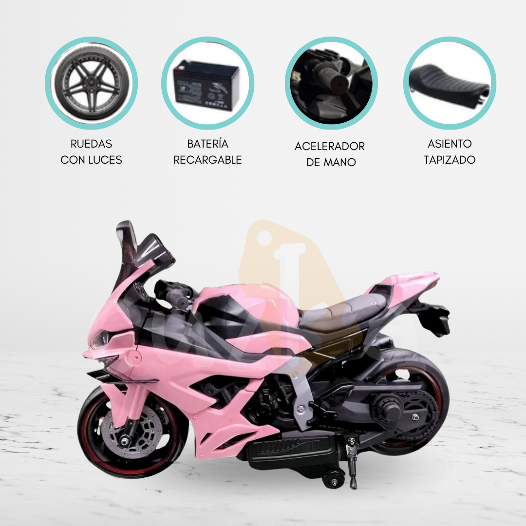 MOTO A BATERÍA 24 VLT PARA NIÑOS «HALCÓN» PINK - 1