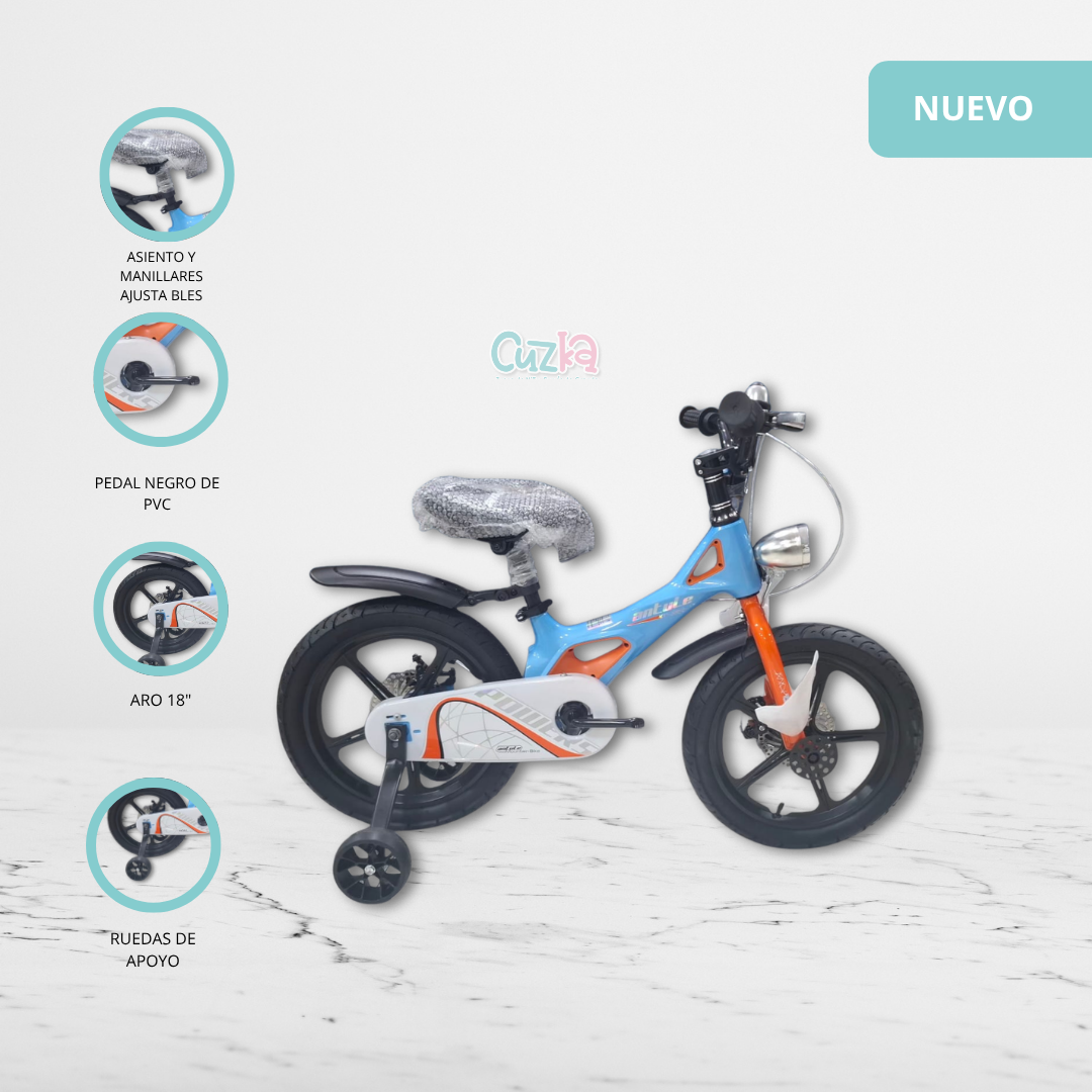 BICICLETA ARO 18 CON ESTRUCTURA DE TITANIO «ANTULE» BLUE - 1