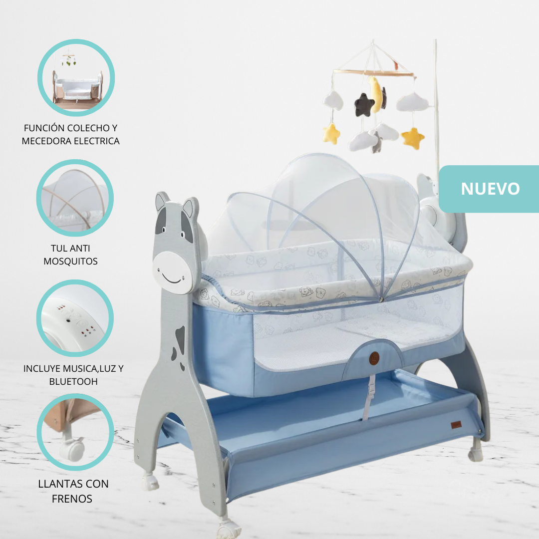 CUNA COLECHO MECEDORA «SEREN» BLUE - 1