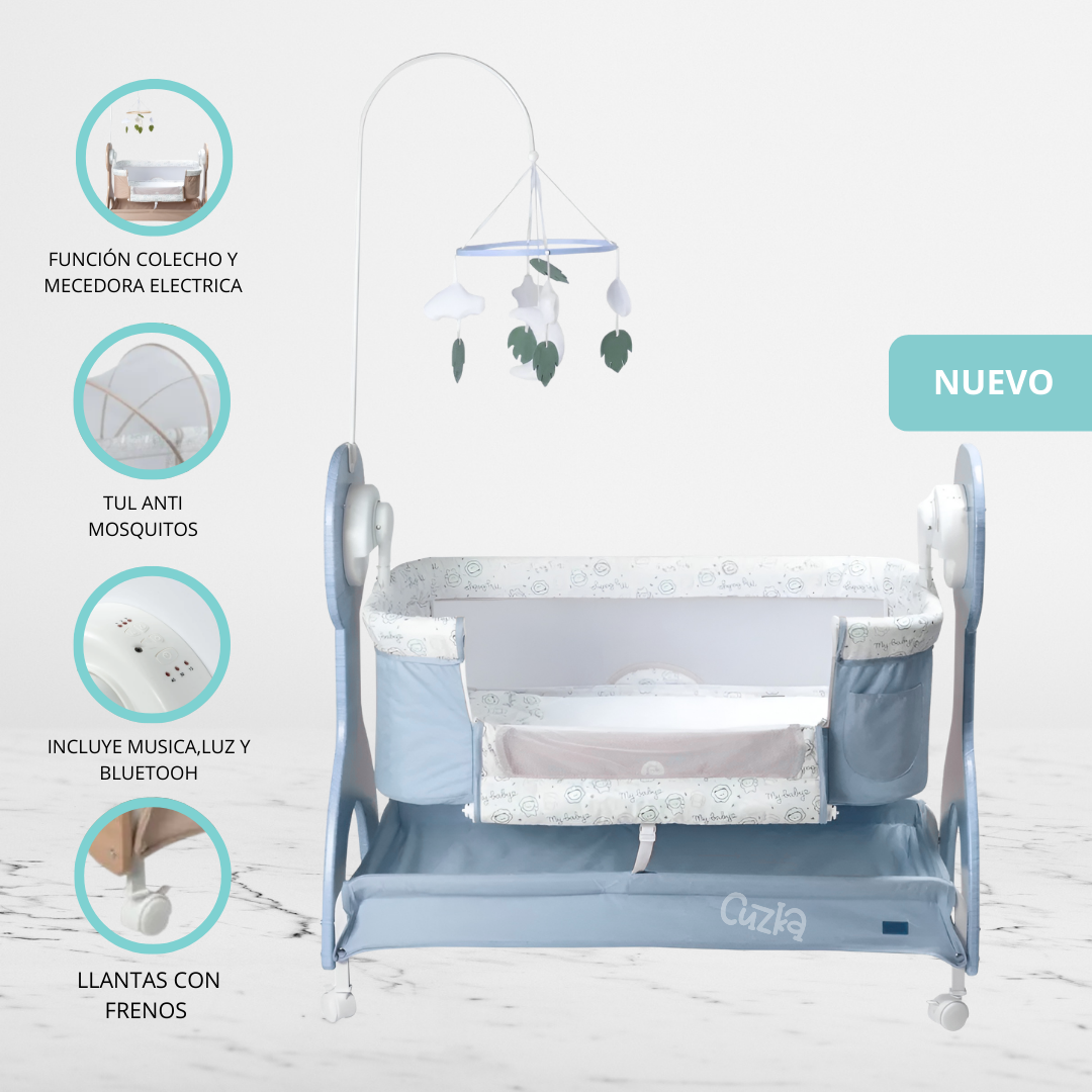 CUNA COLECHO MECEDORA «SEREN» BLUE - 4