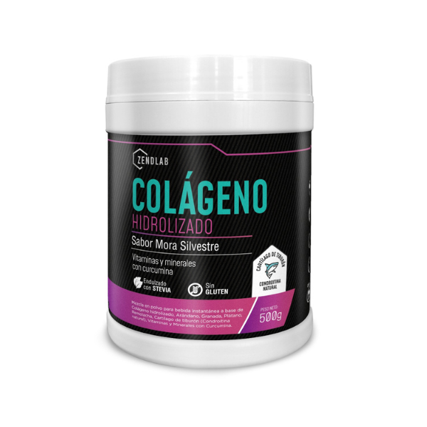 COLAGENO HIDROLIZADO ZENDLAB 500GR MORA SILVESTRE - 1