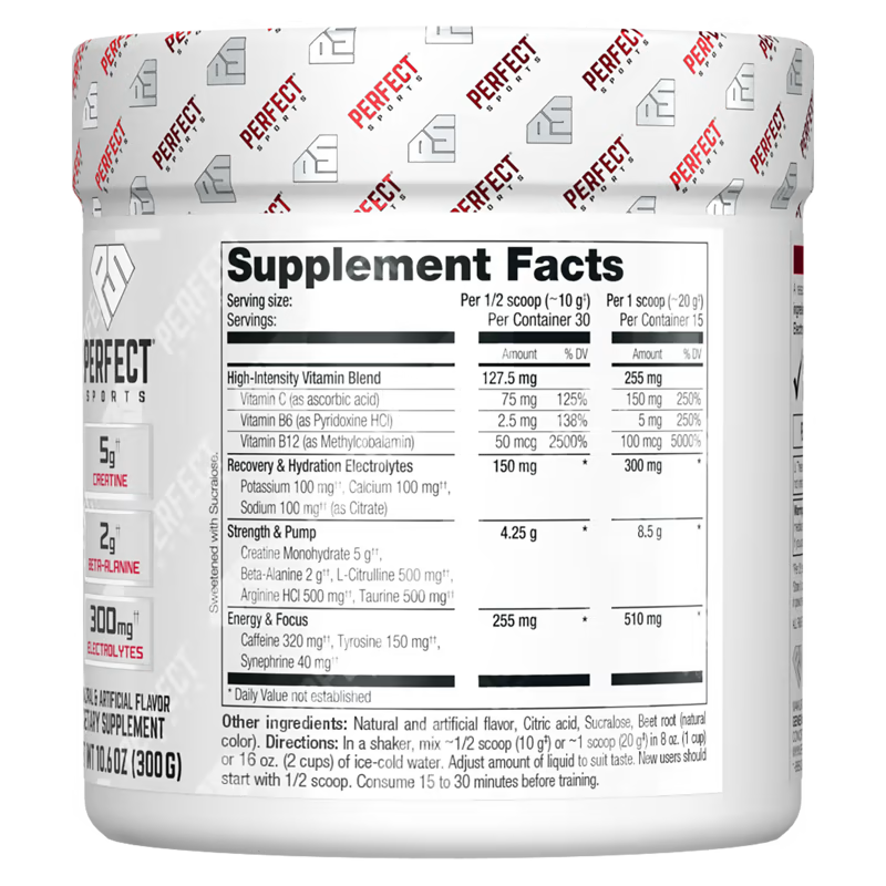 PRE ENTRENO IPREP 30 SERVICIOS PERFECTSPORTS FRUITPUNCH CANDY - 2