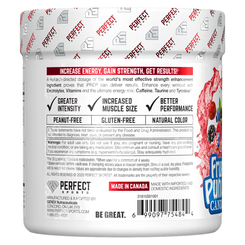 PRE ENTRENO IPREP 30 SERVICIOS PERFECTSPORTS FRUITPUNCH CANDY - 3