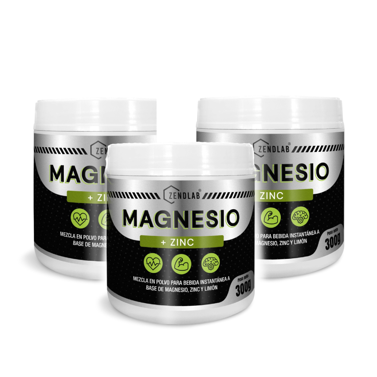 PACK X 3 MAGNESIO CITRATO ZENDLAB 300 GR - 1