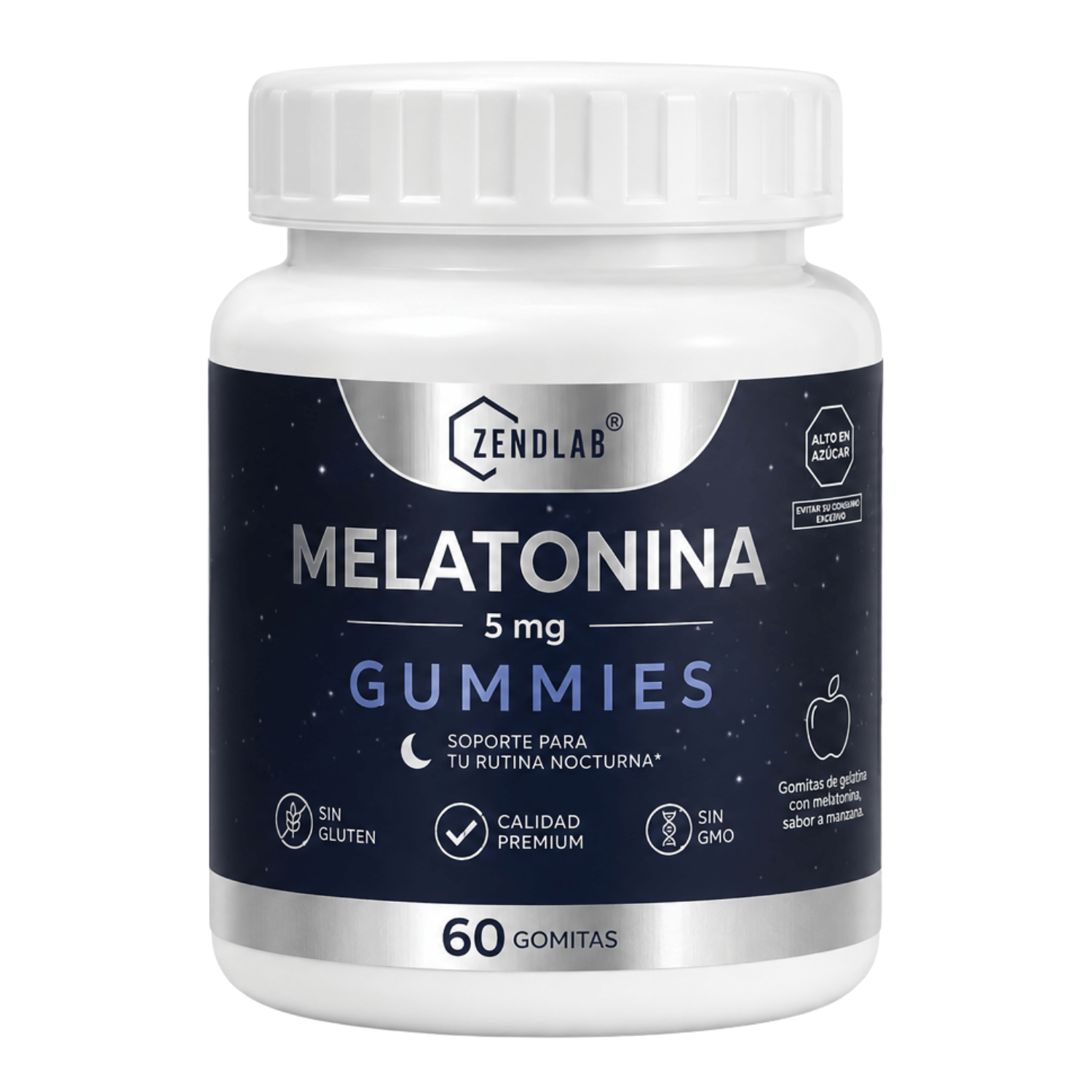 MELATONINA 5MG EN GOMITAS ZENDLAB 60 UND SABOR MANZANA - 1